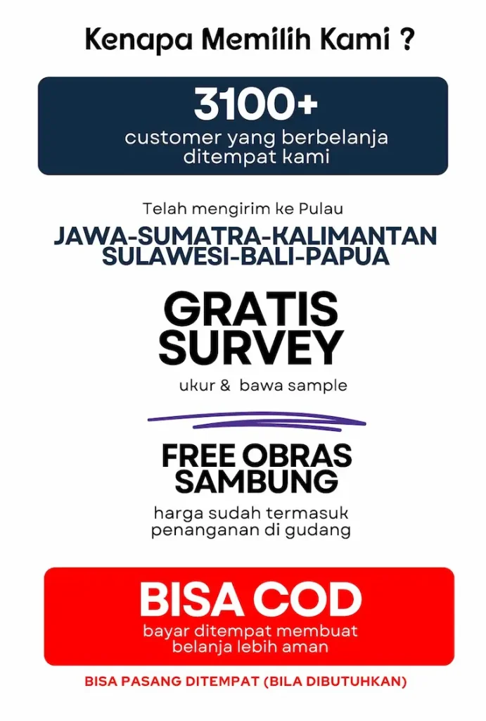 Keunggulan layanan karpet masjid Turkistan Carpets dengan 3100+ customer, gratis survey, free obras sambung, dan bisa COD