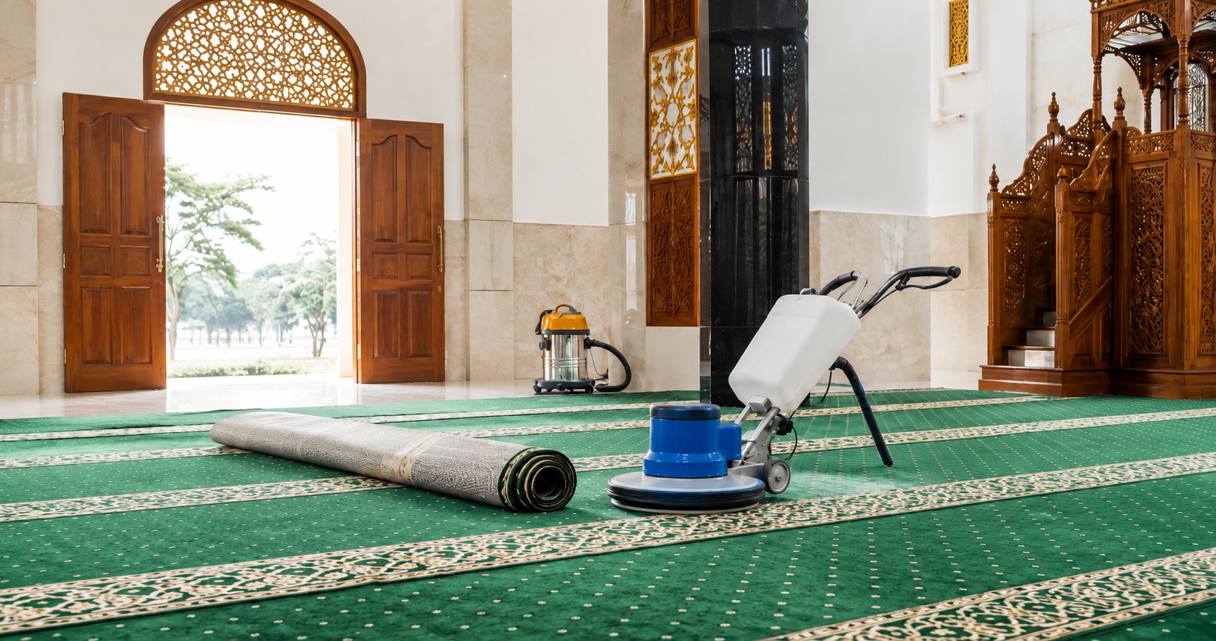 cuci karpet masjid — Turkistan Carpets
