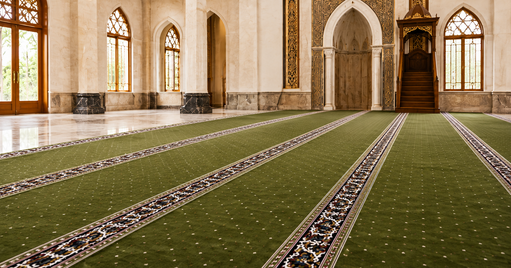 umur pakai karpet masjid — Turkistan Carpets